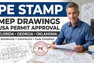 do pe stamp, USA stamp, mep drawing for USA, georgia, oklahoma