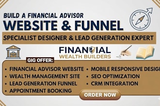 design a financial advisor website wealth management lead generation funnel