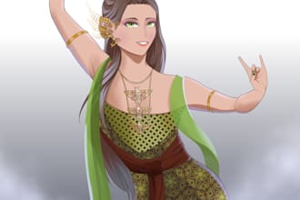 draw character illustration in my art syle