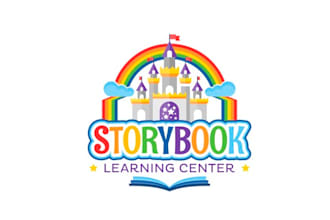 do amazing magical fairy logo for an early childhood center
