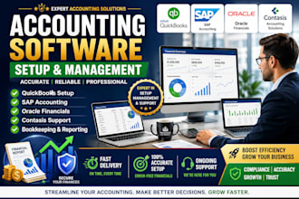 set up and manage contasis quickbooks sap oracle accounting for businesses