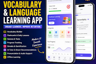 build ai tutor app, vocabulary quiz app ai language learning platform flashcard