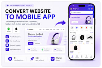 convert website to mobile app for android and ios