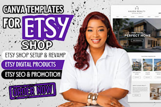 design real estate marketing kit canva templates for etsy shops