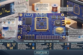 design rf pcb antenna gps GSM lora wifi bluetooth circuit boards layout