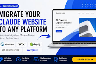 migrate claude code website to wordpress, wix SEO shopify squarespace migration