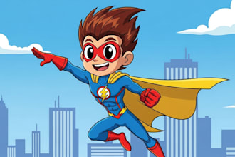 design 2d cartoon character