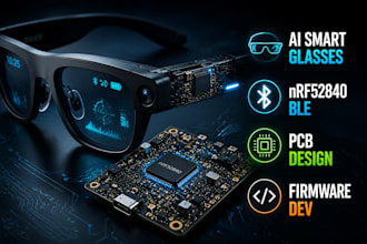 design ai smart glasses pcb and nrf52840 ble firmware development