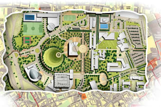 draw 2d site plan, lot subdivision plot plan, master plan for city permit