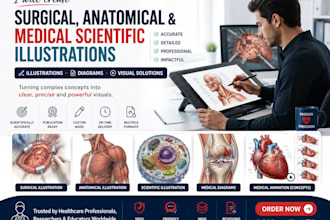 create surgical, anatomical and medical scientific illustration
