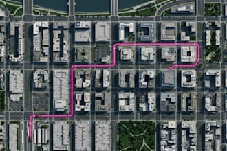 design custom area map, office site map and business direction map