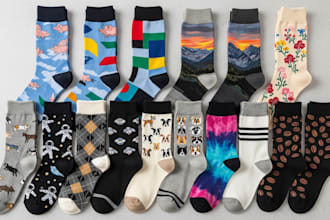 make a custom and pattern socks design