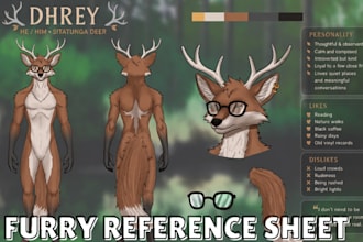 draw furry nsfw art, furry reference sheet, furry ref sheet for your furry oc