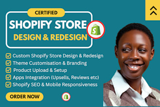 design and redesign shopify website, revamp shopify store professionally