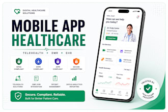 mobile app healthcare telehealth hippa compliant jdpr emr ehr