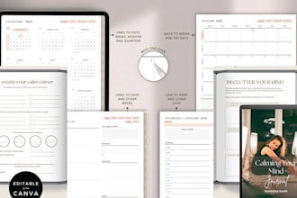 design minimalist planner simple digital planner  2026 planner daily planner