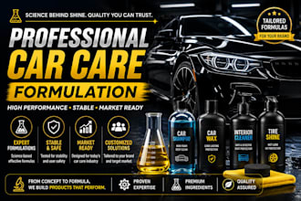 formulate high quality car care products like shampoo, wax, polish and detailing