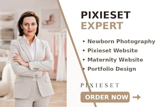 build a cozy newborn and maternity pixieset website for portrait photographers