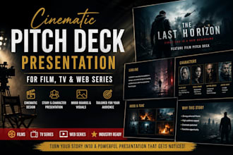 craft a cinematic pitch deck presentation for your film project TV or web series