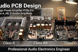 design power amplifier pcbs for class a, ab, d audio amplifiers