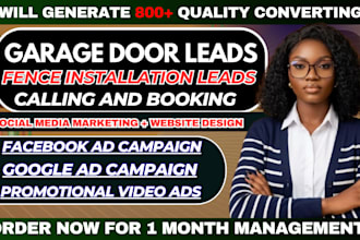 get 800 garage door repair leads, fence installation  flooring contractor leads
