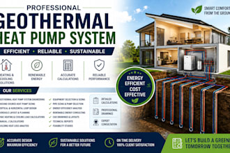 design geothermal heat pump system and ground loop field