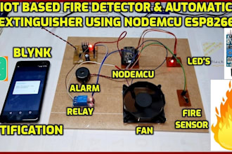 build real time weather dashboard software and fire detection, alarm iot system
