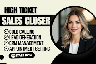 high ticket sales closer online sales rep salesperson b2b sales closer