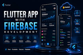 develop flutter app with firebase for android and ios