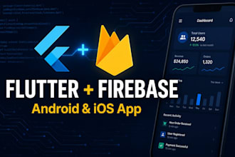 develop flutter app with firebase for android and ios