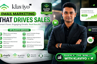 design and setup klaviyo email marketing for shopify