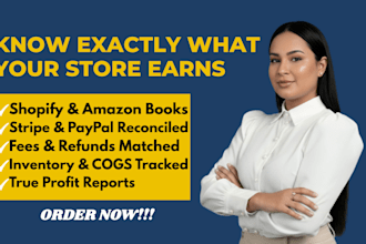 do your shopify amazon ecommerce bookkeeping and reconcile stripe paypal