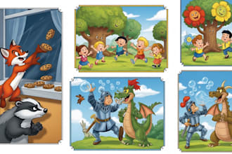 draw cartoon illustrations for you