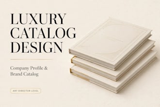design luxury brand catalog and company profile as art director