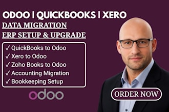 do odoo quickbooks xero zoho books migration bookkeeping erp CRM setup upgrade