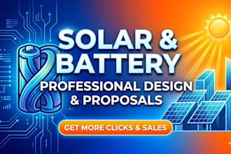 design solar pv system and battery storage proposal, solar energy system