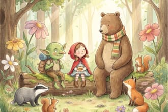 design characters, animals, and childrens illustrations