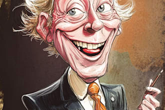 do a political cartoon or illustration