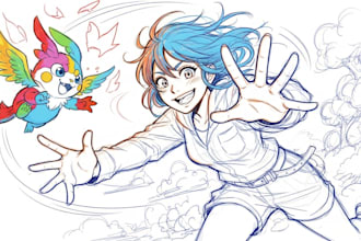 sketch you color anime sketch art