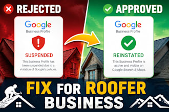 reinstate suspended google business profile for roofers
