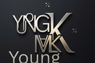 create ai logo design with 3d silver mockup in 24h