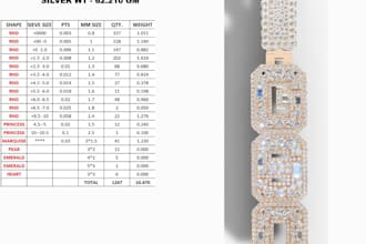 3d cad model hip hop jewelry design