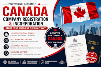 do canada company registration and canada incorporation fast