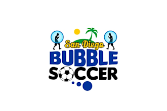 make sporty glee filled logo for san diego bubble soccer