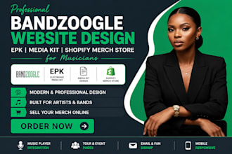 create a stunning bandzoogle website and music artist website
