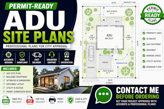design adu site plan and prepare permit ready plans for approval