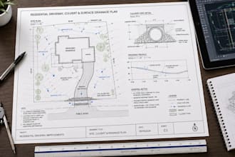 design residential site plans driveway layouts, and stormwater plans