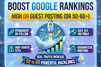 publish 10 guest post DR 60 to 50