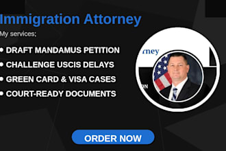 draft a writ of mandamus against uscis for immigration delays