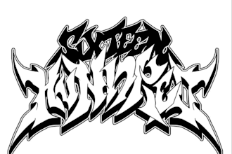 design an aggressive thrash metal band logo